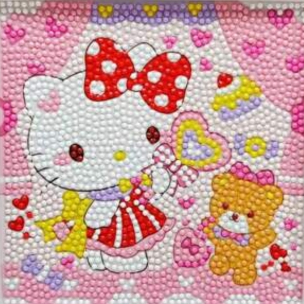 Hello Kitty DIY Diamond Art Kit, 11.75" X 11.75" X 11.75"